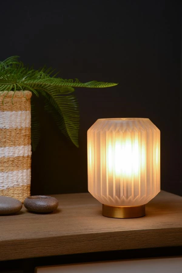 Lucide SUENO - Lampe de table - Ø 13 cm - 1xE14 - Blanc - ambiance 2